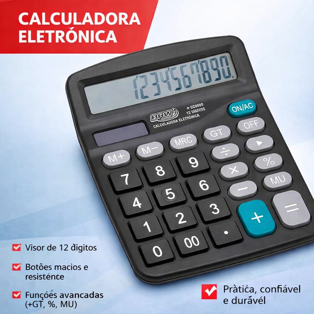 Calculadora Digital Big 12 digitos