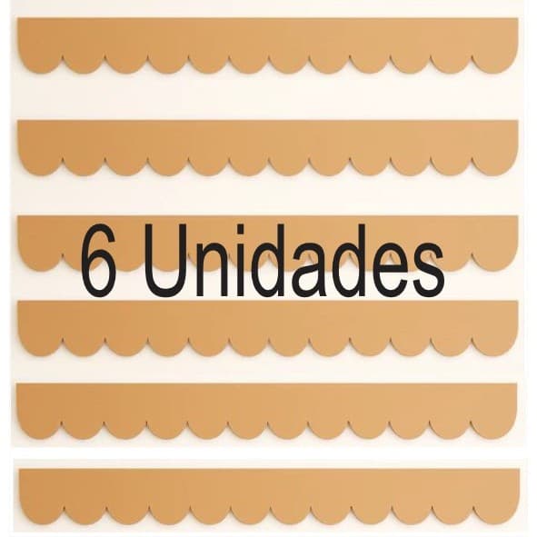 Réguas Decorativas Babado em MDF Cru 60x8cm – Kit Artesanato e Decoração