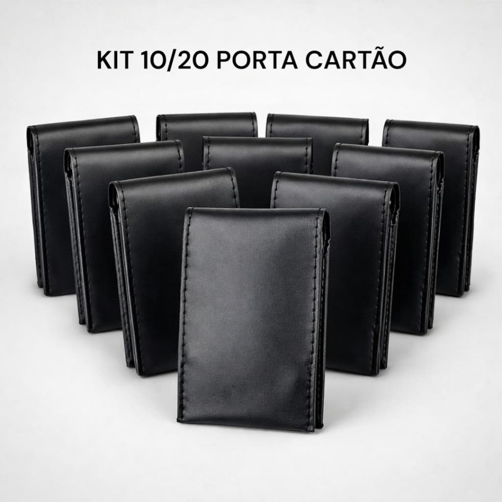 10/20 Kit Carteira Pequena Ideal Para Lembrancinha Presente Mimo Couro Sintético Masculino Feminino
