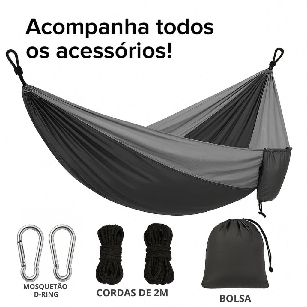 Rede De Dormir Descanso Suporta 100kg Nylon Camping Resistente
