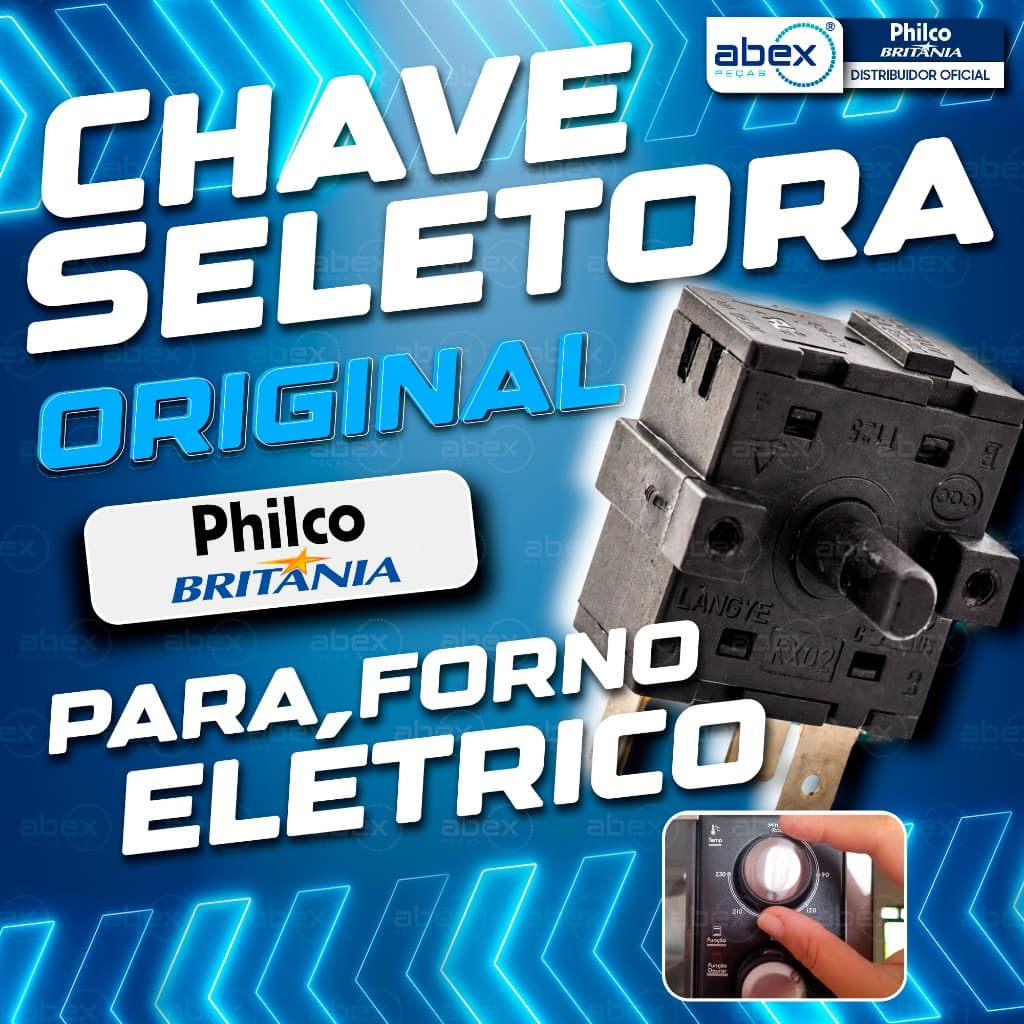 Chave Seletora Forno Elétrico Philco Britânia 31 A 46 Litros BFE36P PFE38P PFE42P PFE44PI Original