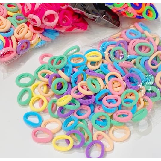 Kit 180/360 Unidades Xuxinha Rabicó de Cabelo Pequeno Preto/Colorido/Lindas