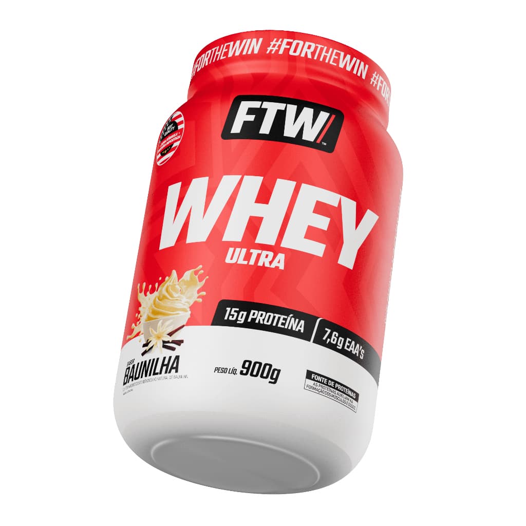 Whey Ultra Protein Concentrado 15g Proteína por Dose Pote 900g FTW