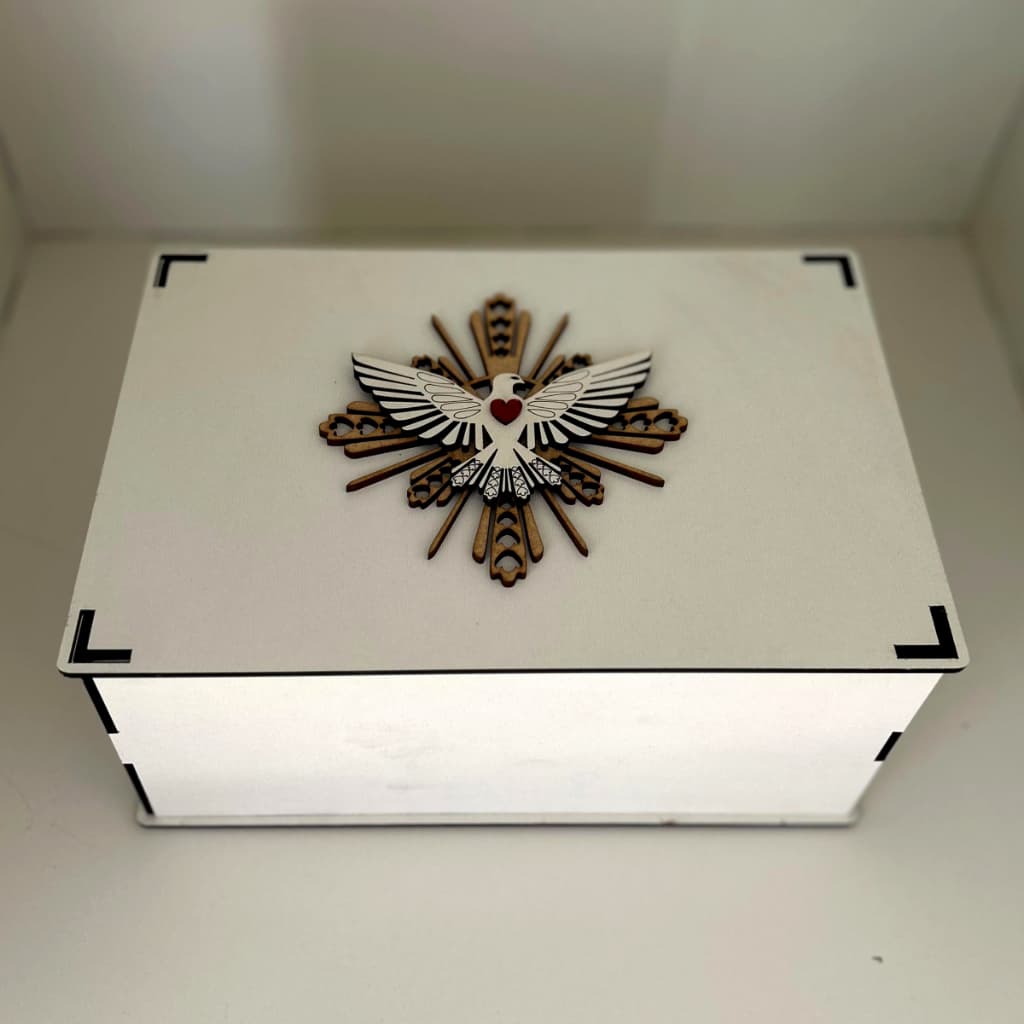 Caixa Batizado Personalizada 16x24x10cm p/ 2 Canecas - Batismo, Padrinhos, Batizado, Lembrancinha