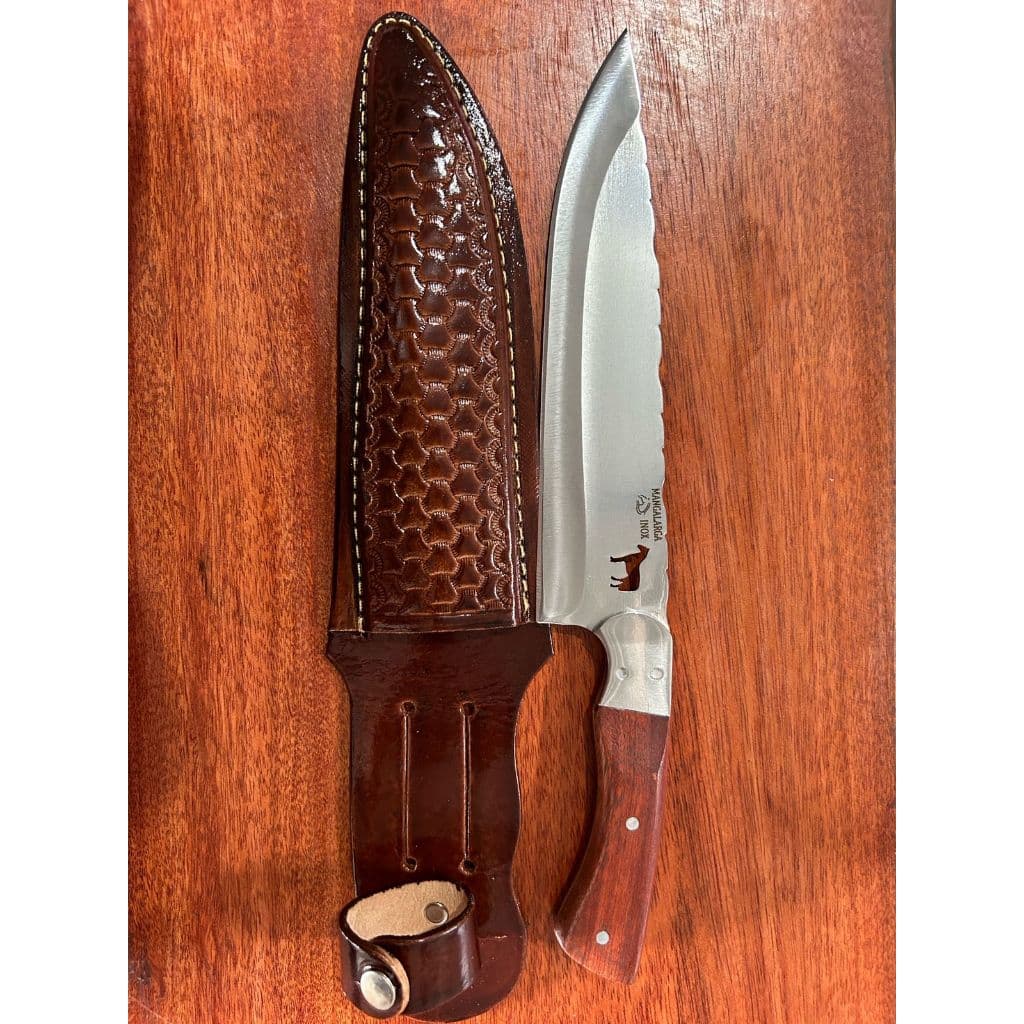 Faca Especial de Churrasco Bainha de Couro Legítimo