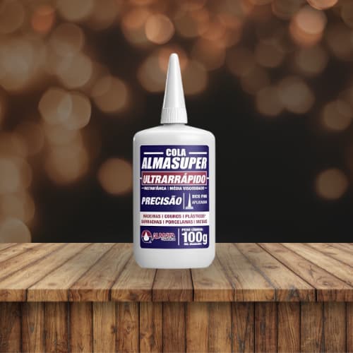 Cola Instantânea Almasuper 100g Bico Fino Ultra Forte Secagem Rápida Profissional
