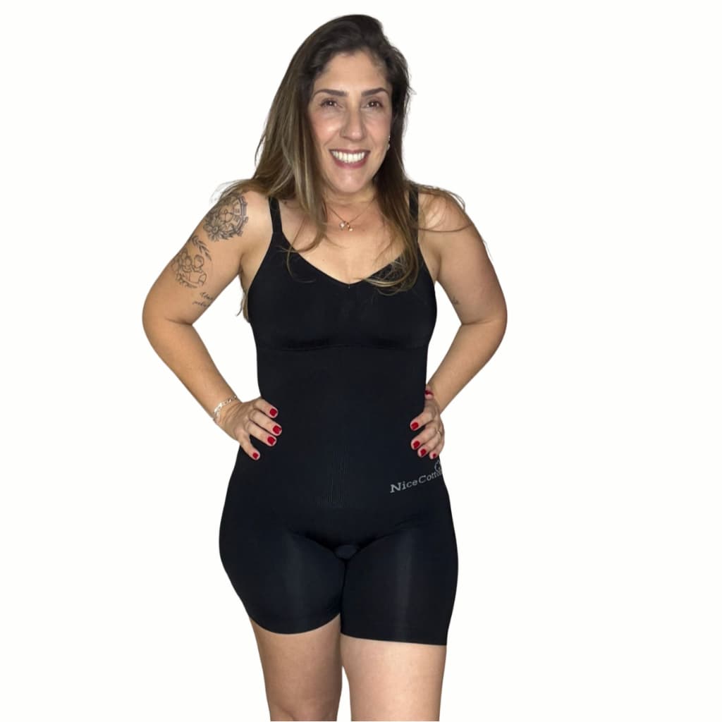 Cinta Macaquinho Modeladora Com Bojo e Com Abertura Higiênica