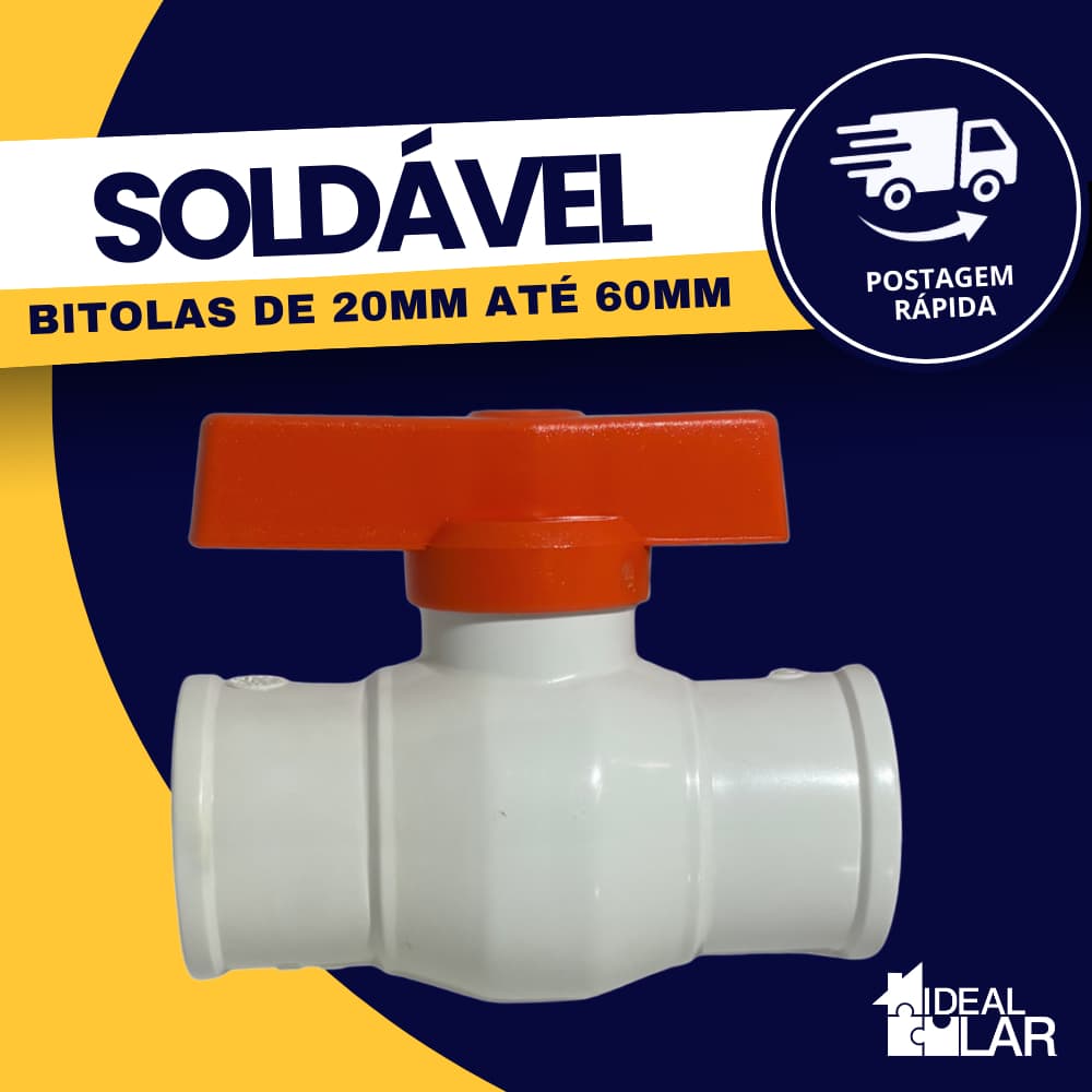 Registro De Esfera Soldável 20 / 25 / 32 / 40 / 50 / 60mm Cor Branco Durín