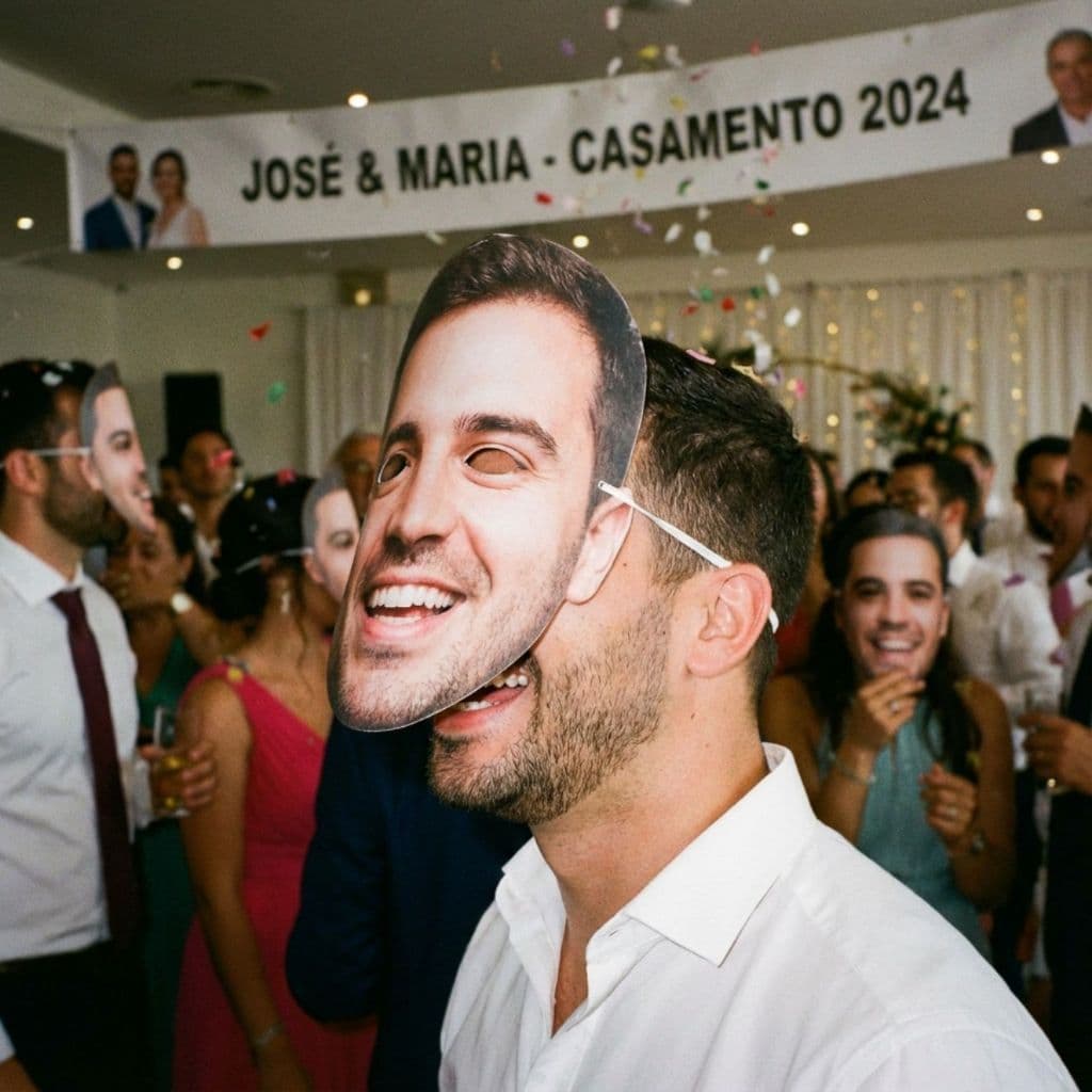 Máscaras com foto personalizada  para eventos, formaturas, aniversários, casamentos e despedidas