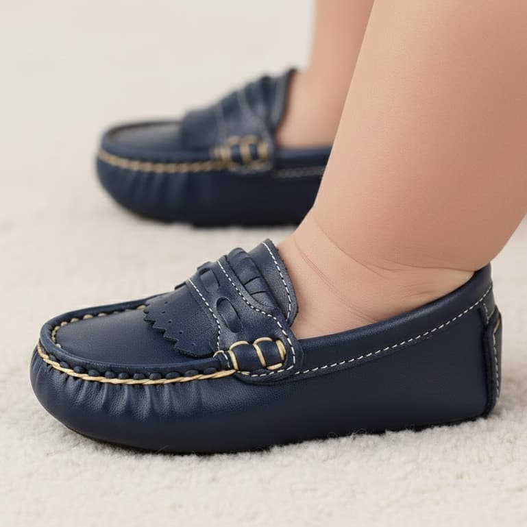 Sapato Social Infantil Masculino Mocassim Menino Antiderrapante Confortável Mocks Calçados Promoção
