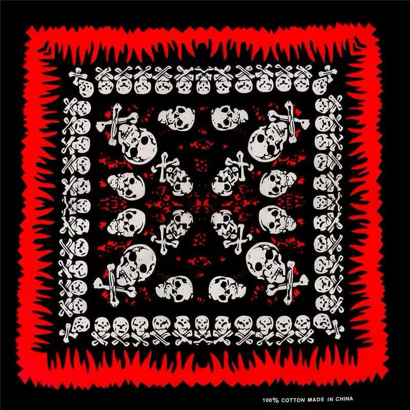 Bandana Caveira  moda chique punk rock