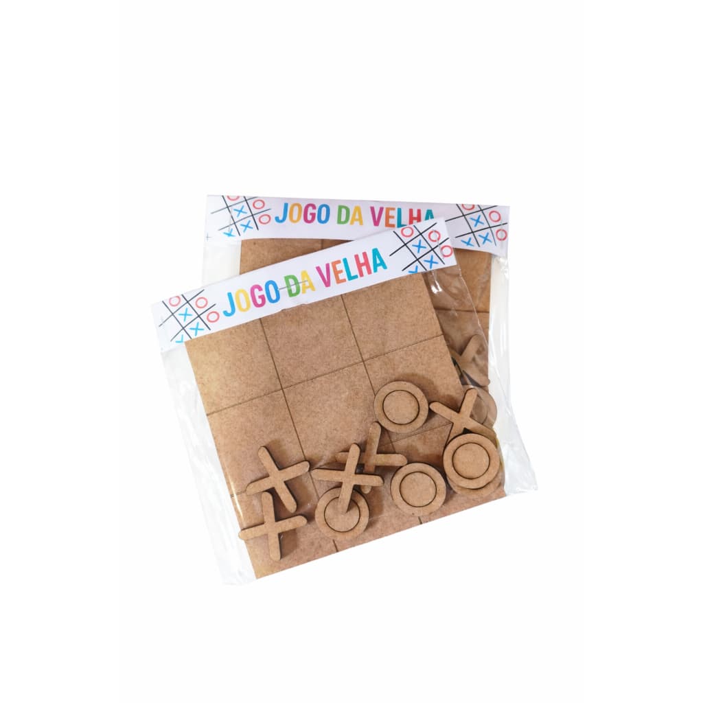 Kit Jogo da Velha 10cm em MDF Cru, Brinquedos, Lembrancinhas