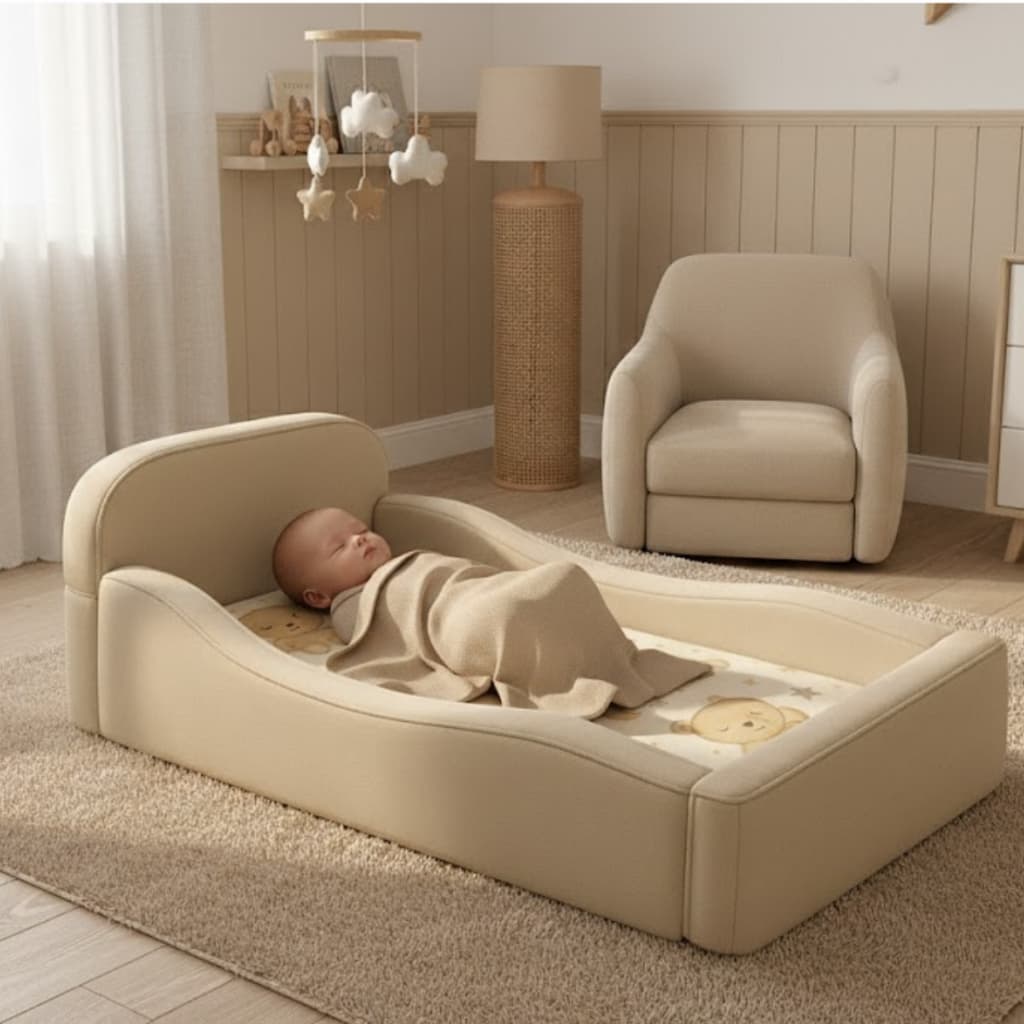 Mini Berço Moisés Cama Montessoriana 100% Espuma Multifuncional Para Bebê Segurança E Conforto