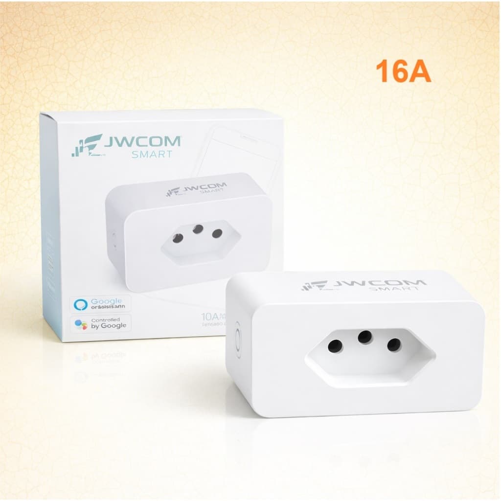 Tomada Inteligente Wifi 16a Jwcom Bivolt Medidor De Consumo