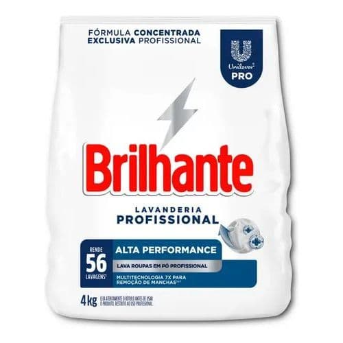 Lava-Roupas Sabão em Pó Alta Performance 4kg Brilhante