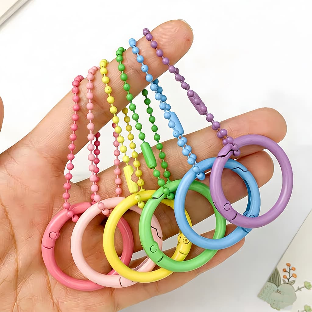 5/10/15 PCS correntes de miçangas + argolas de mola