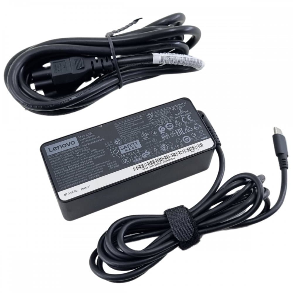 Fonte Lenovo 65W USB-C Tipo C – Com Cabo de Força