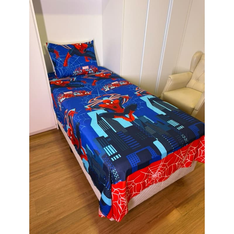 Kit Jogo de lençol infantil toque de seda| confortável e relaxante 1,50m X 2,50m com fronha lençol