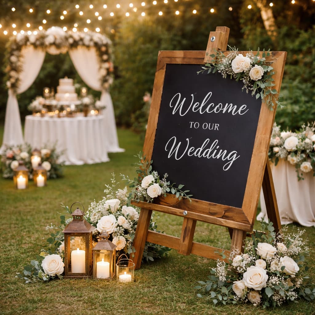 Cavalete Decorativo Lousa Decoração de Festa Casamento Aniversário Madeira Pinus