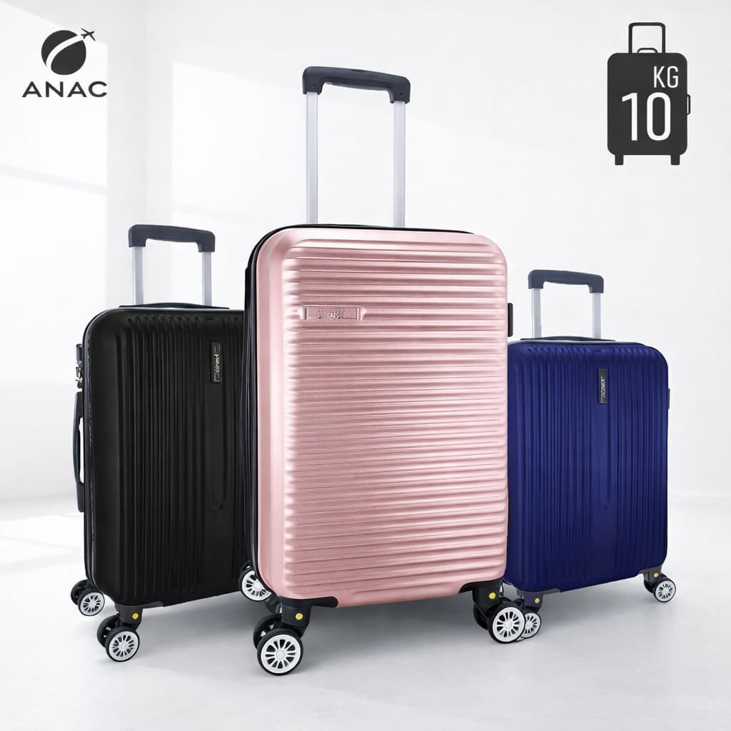 Mala de Bordo Viagem 10kg Anac ABS Roda Removivel 360