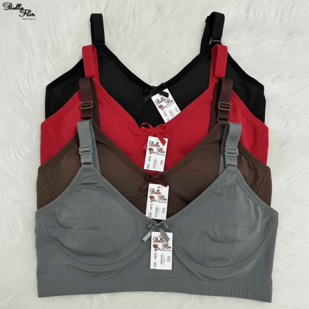 Kit com 2 Sutiãs ALTA SUSTENTAÇÃO Sem Bojo PLUS SIZE Reforçado Alça Com Regulagem Feminino