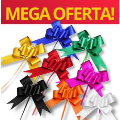 LAÇO FÁCIL LISO GRANDE 30X480MM PARA PRESENTE PÁSCOA| PACOTE C/50 UNIDADES PARA PÁSCOA E DOCES