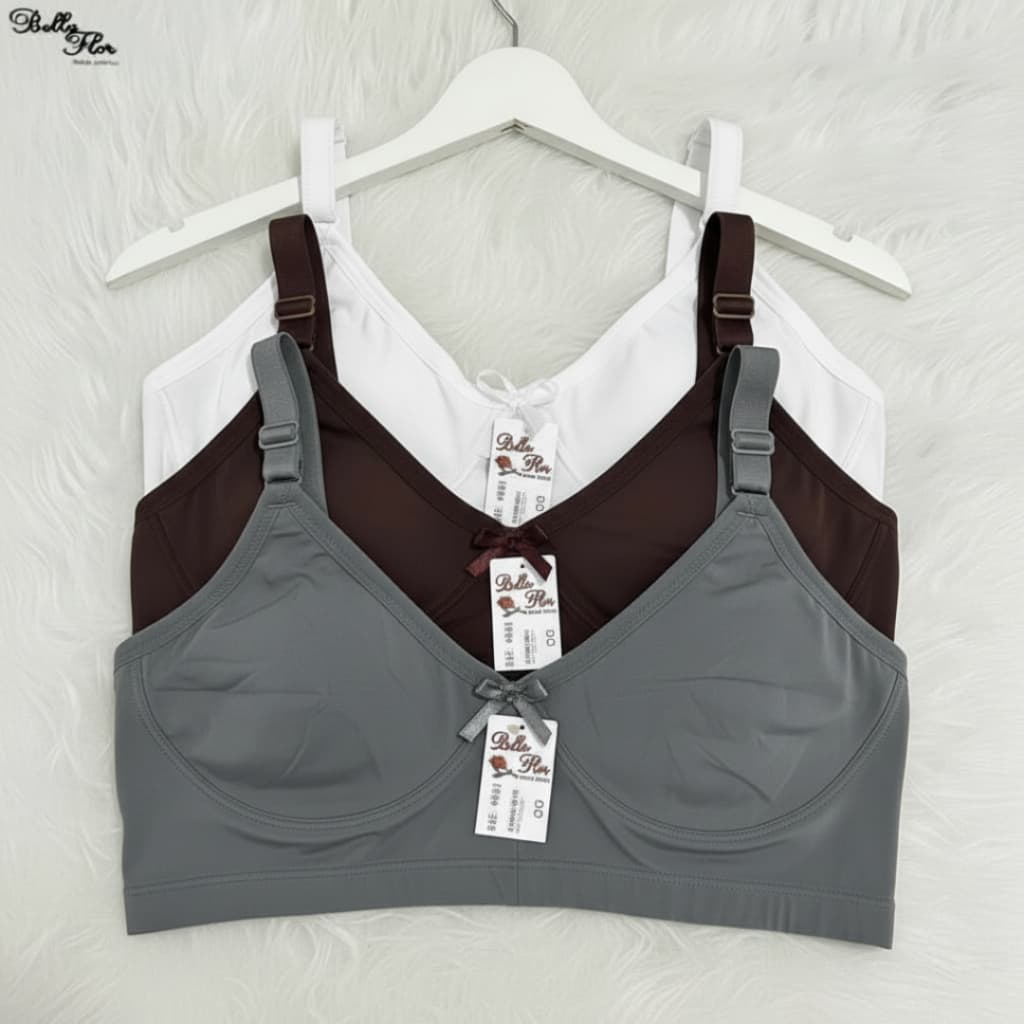 KIT com 3 Sutiãs PLUS SIZE CORES NEUTRAS Reforçado Alça de Sustentação Grossa ALTA SUSTENTAÇÃO