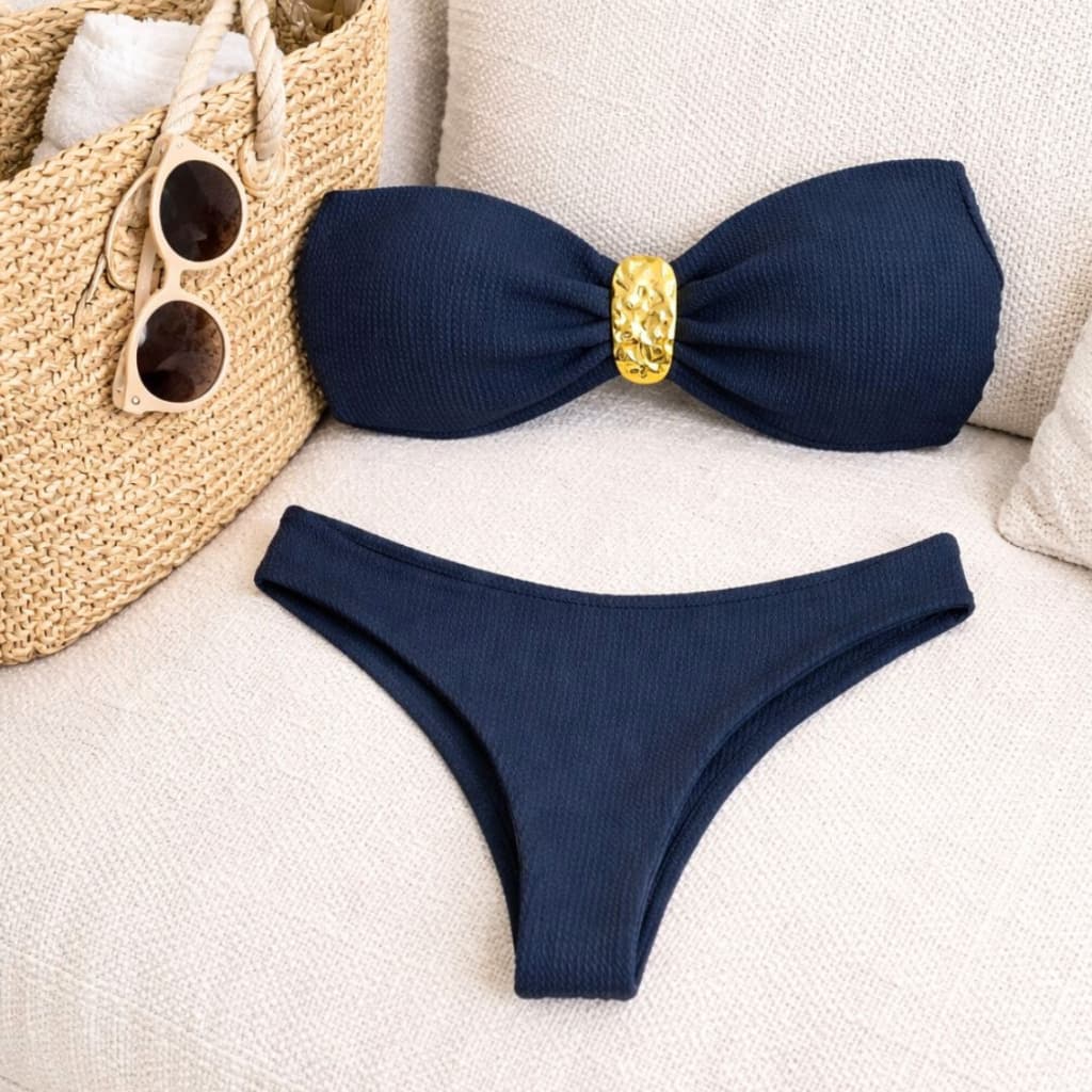 Biquini Feminino Tomara que caia Fivela Luxo - Moda Praia 2025