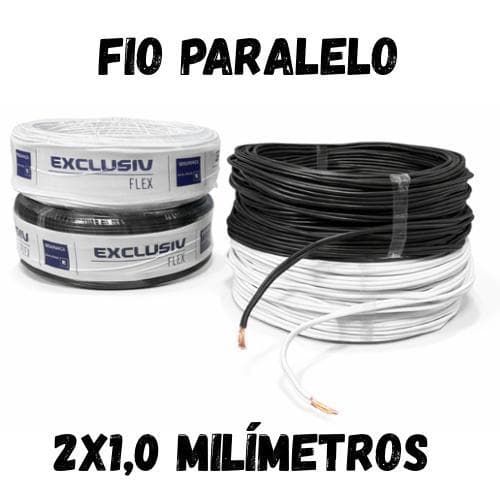 Fio Cordão Paralelo 2x1,0mm com 100 metros e 50 metros