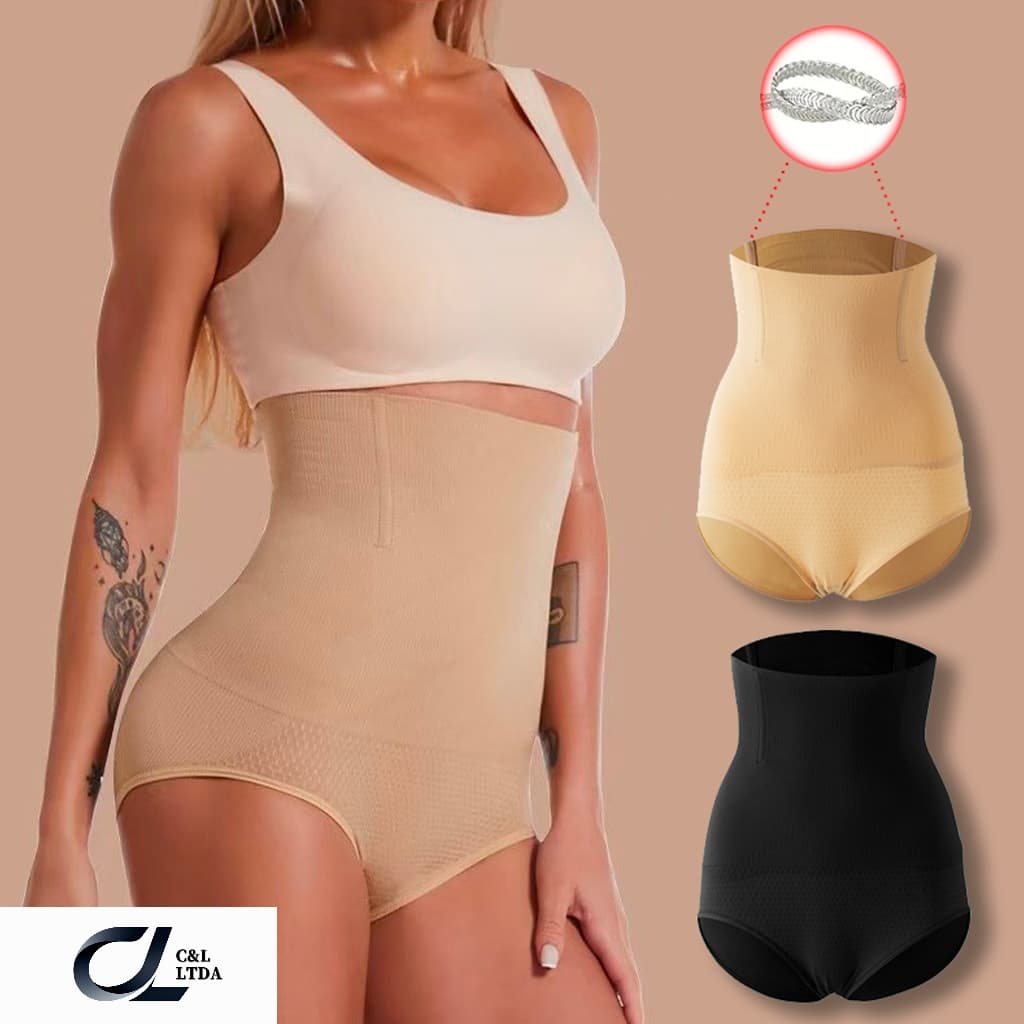 Calcinha Modeladora Cintura 4 Barbatanas de AÇO Alta Compressão Forte Barriga Afina e Levanta Bumbum