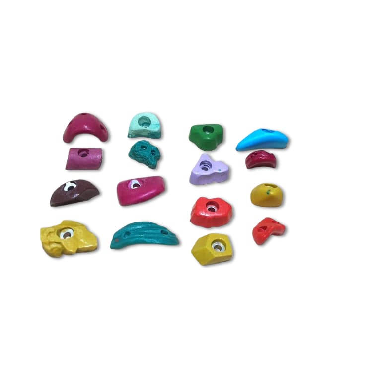 Lindo kit 16 agarras de escalada COLORIDAS para parede de escalada boulder presente treino