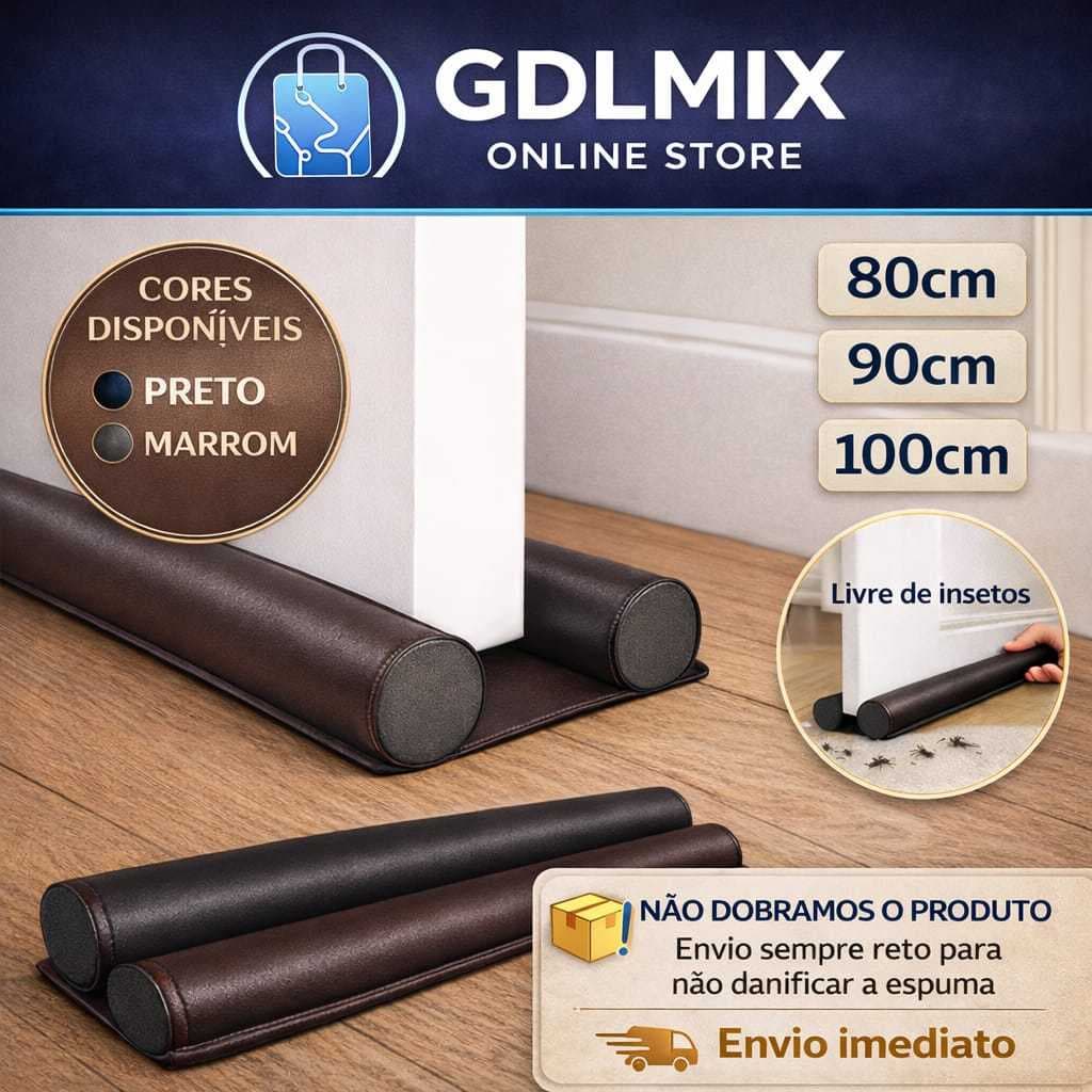 Kit Veda Porta Ajustável Impermeável | Proteção Dupla | 80cm 90cm 100cm | Kit 1, 2 ou 4 Unidades