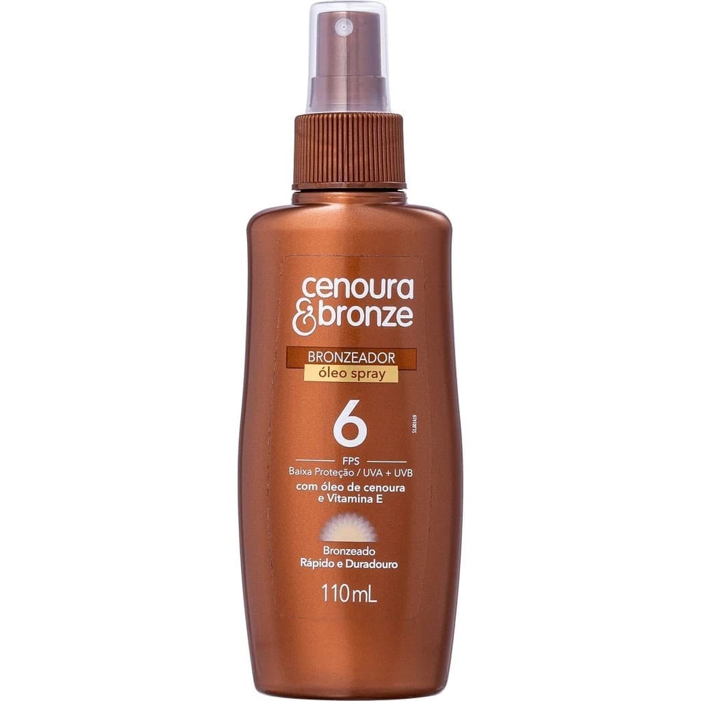 Óleo Bronzeador em Spray Cenoura e Bronze FPS 6 - 110ml