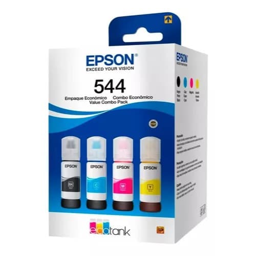 Tinta Original Epson T544 L3250 L3210 T544 L3150 - Kit 04 Cores Colorido - Vencimento 12/2027