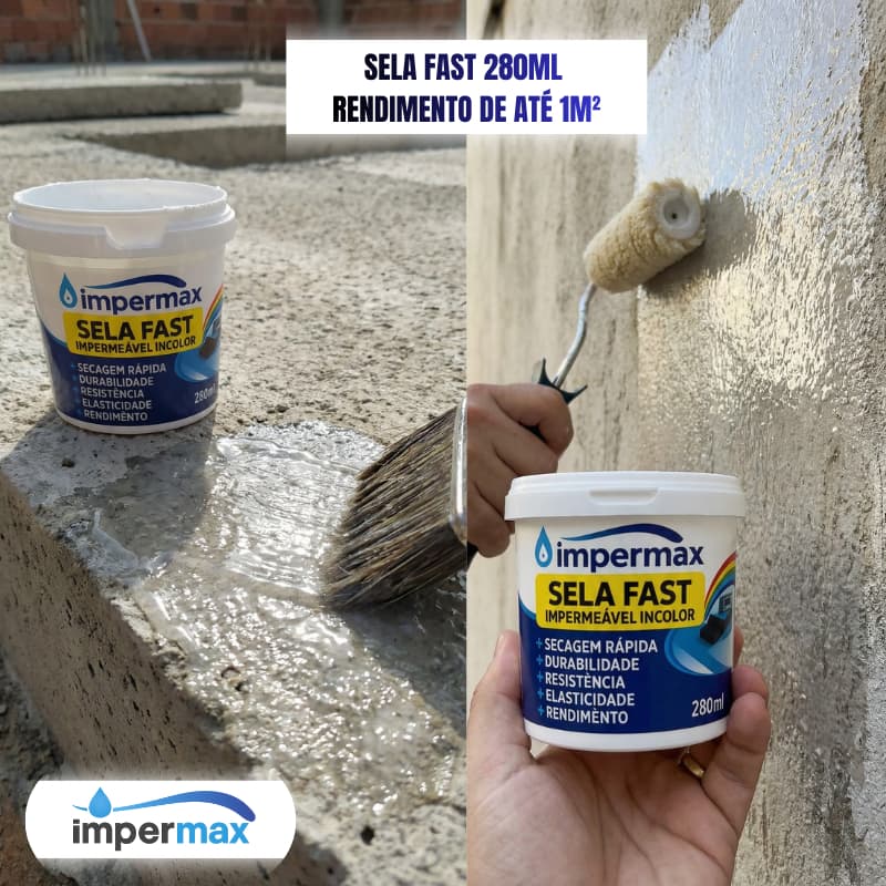 Impermeabilizante invisível liquido 280 ML SELA FAST MULTIUSO, Box Pia Ralo Trinca Telha Vaso