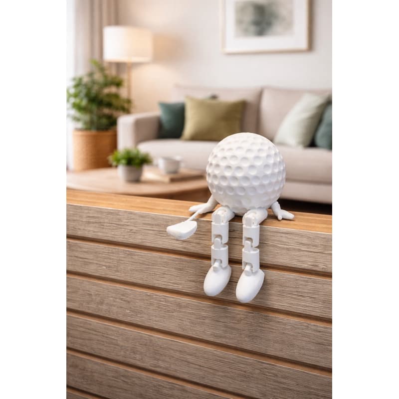 Boneco Bola de Golfe Decorativo Articulado | Decoração Criativa | Presente para Golfista