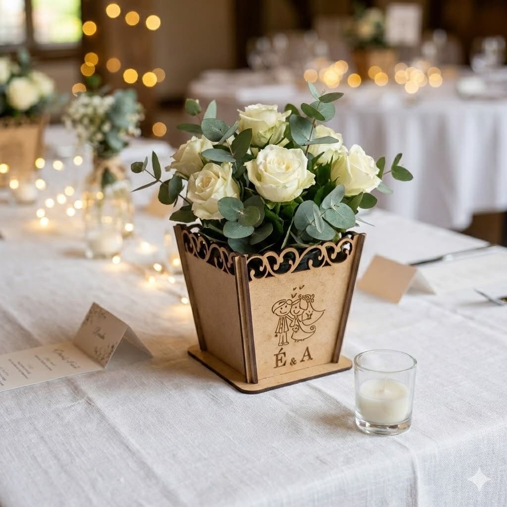 Kit 12 vasos Vasos MDF personalizados noivinhos decorativo para casamentos e lembrancinhas
