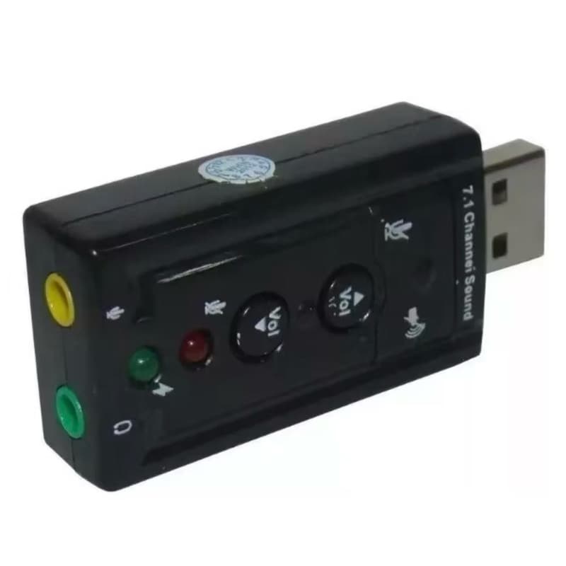 Adaptador Audio Pc Placa Adaptador De Som Usb 7.1 Canais 3d
