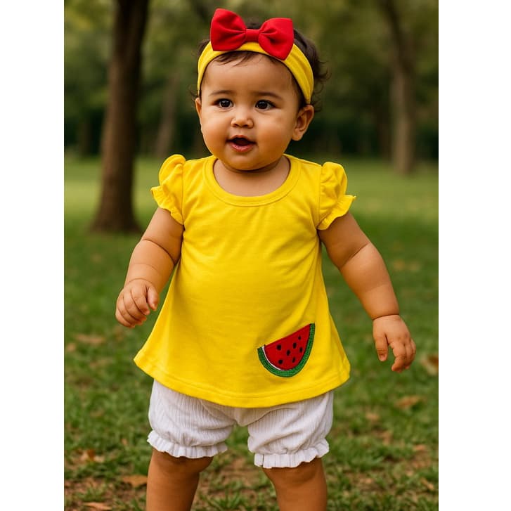 Magali Mônica Fantasia Mesversário Festa Temática Magali Turma da Mônica Bebê Infantil