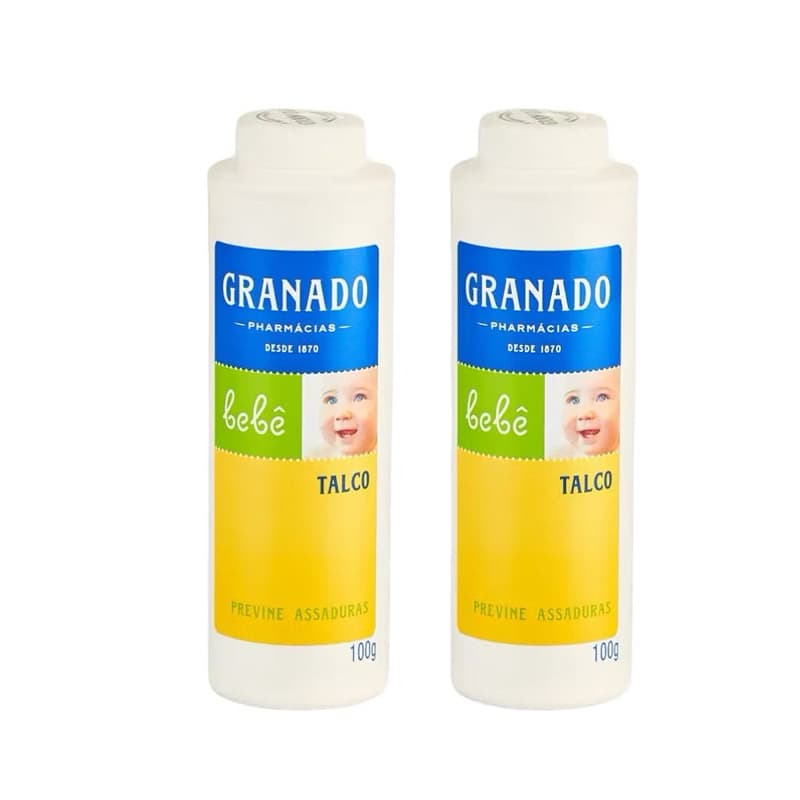 Kit 2 Talcos Bebê Granado Infantil 100g Original | Previne Assaduras