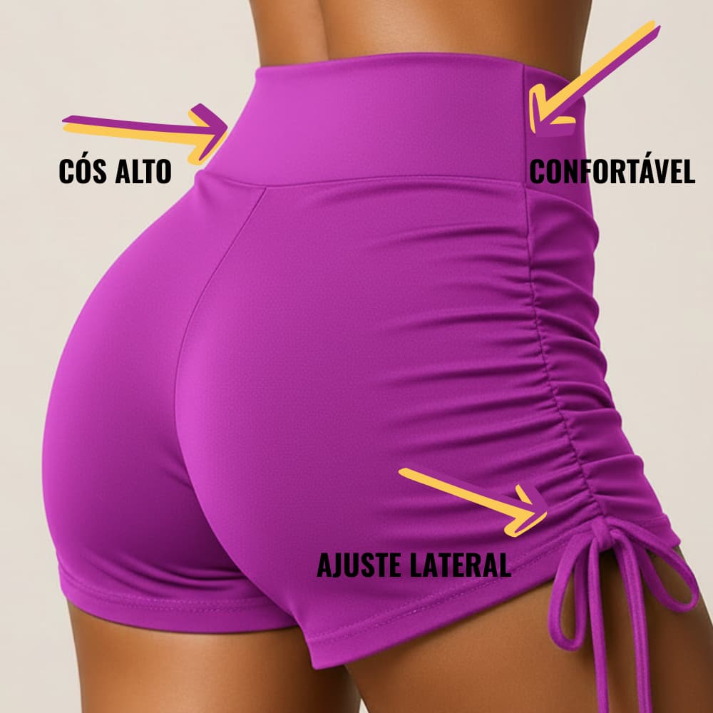 Short Praia Cos Alto  Suquini Academia Treino Verão Fitness