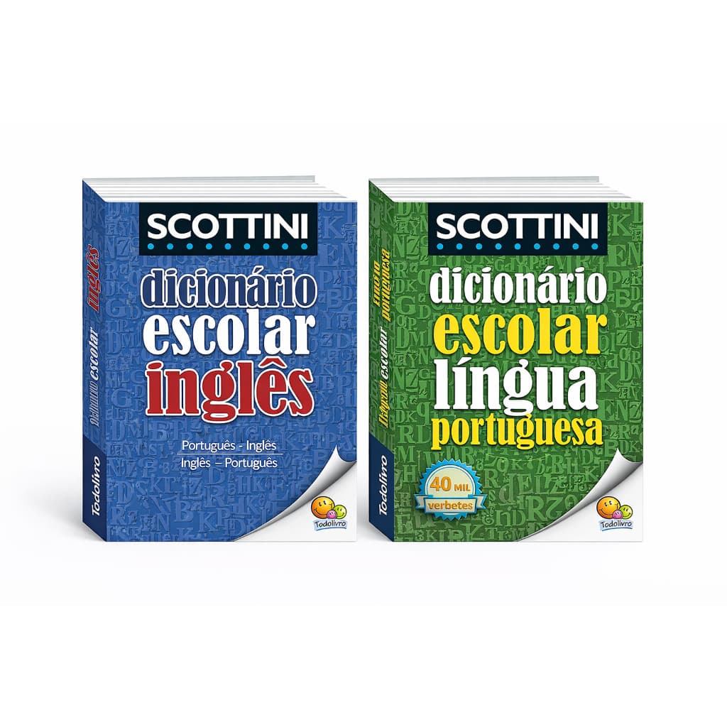 kit Dicionários  Escolar de Inglês e  Portugues