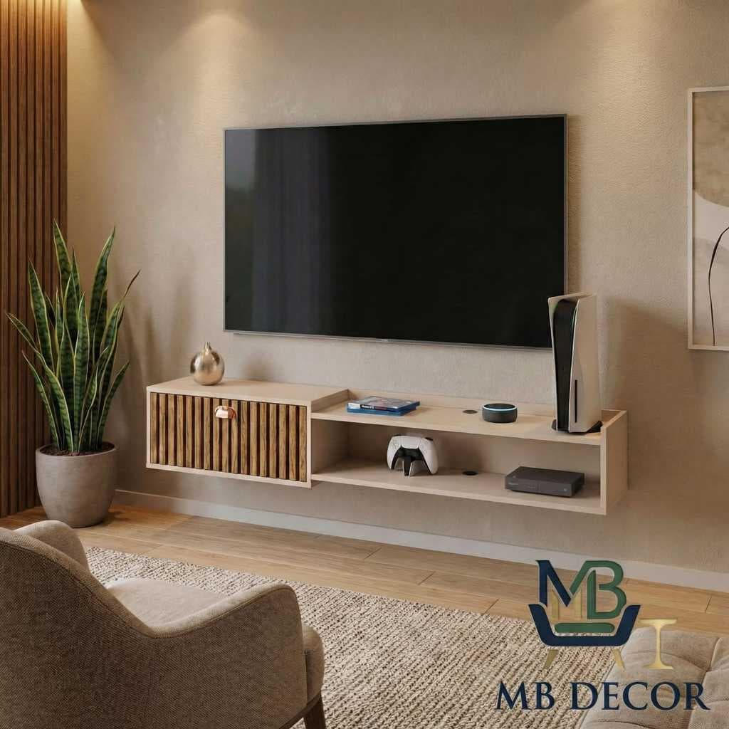 Rack Bancada Suspensa Com Porta Sala Escritório Quarto Parede TV Até 60 polegadas 180 150 120 /90 cm