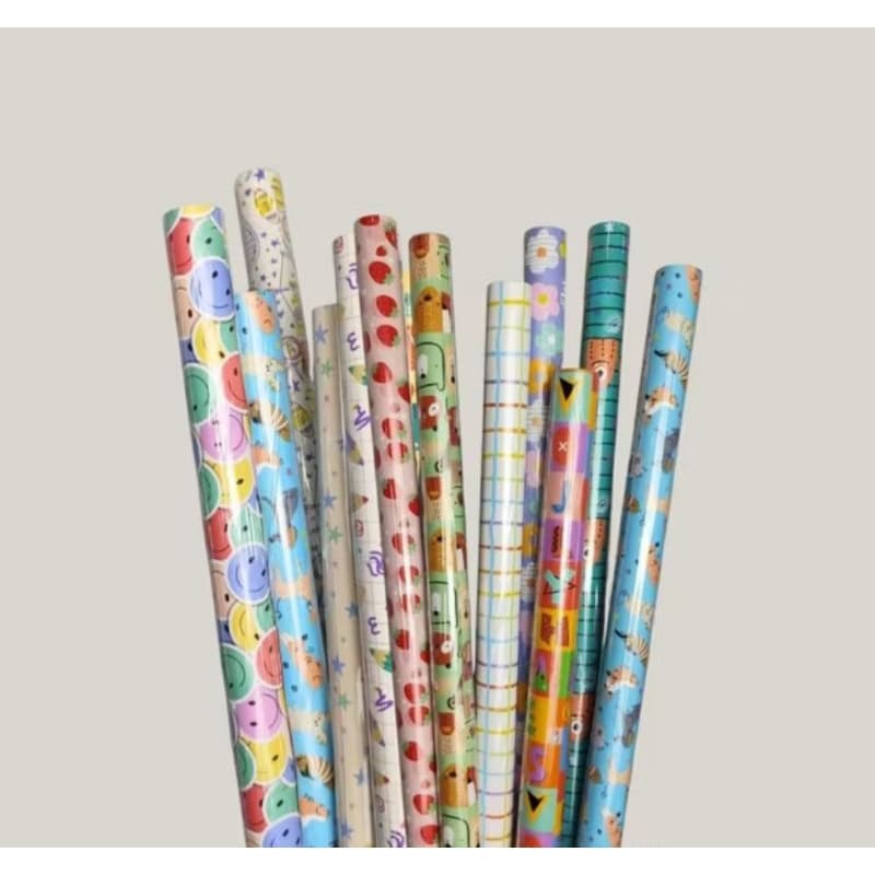 Kit Rolo de papel de presente 70x100cm FEMININO MASCULINO INFANTIL SORTIDO ENVIO RAPIDO