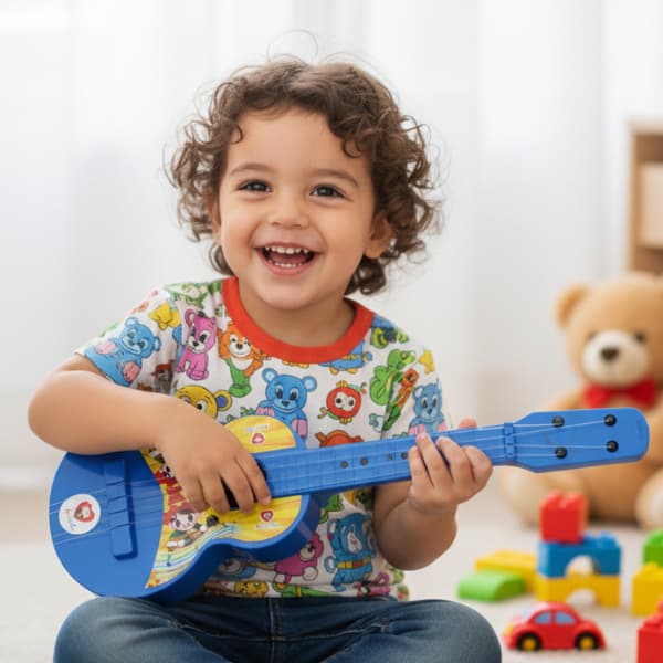 Violão Infantil Violinha Cavaquinho De Brinquedo Instrumento Musical  38cm