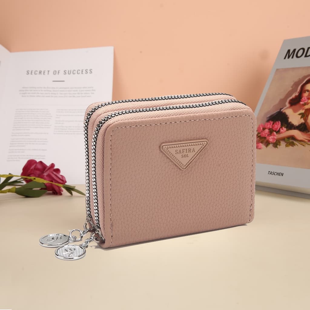 Carteira Feminina PU com Zíper Seguro para Maior Segurança LT752