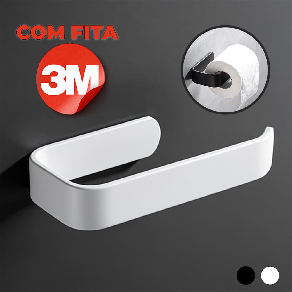 Porta Papel Higiênico Acessórios Banheiro Com Cola 3M Branco