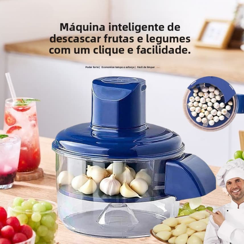 Descascador elétrico automático, descascador de alho - adequado para uvas, tomates, alho e frutas (libera suas mãos)