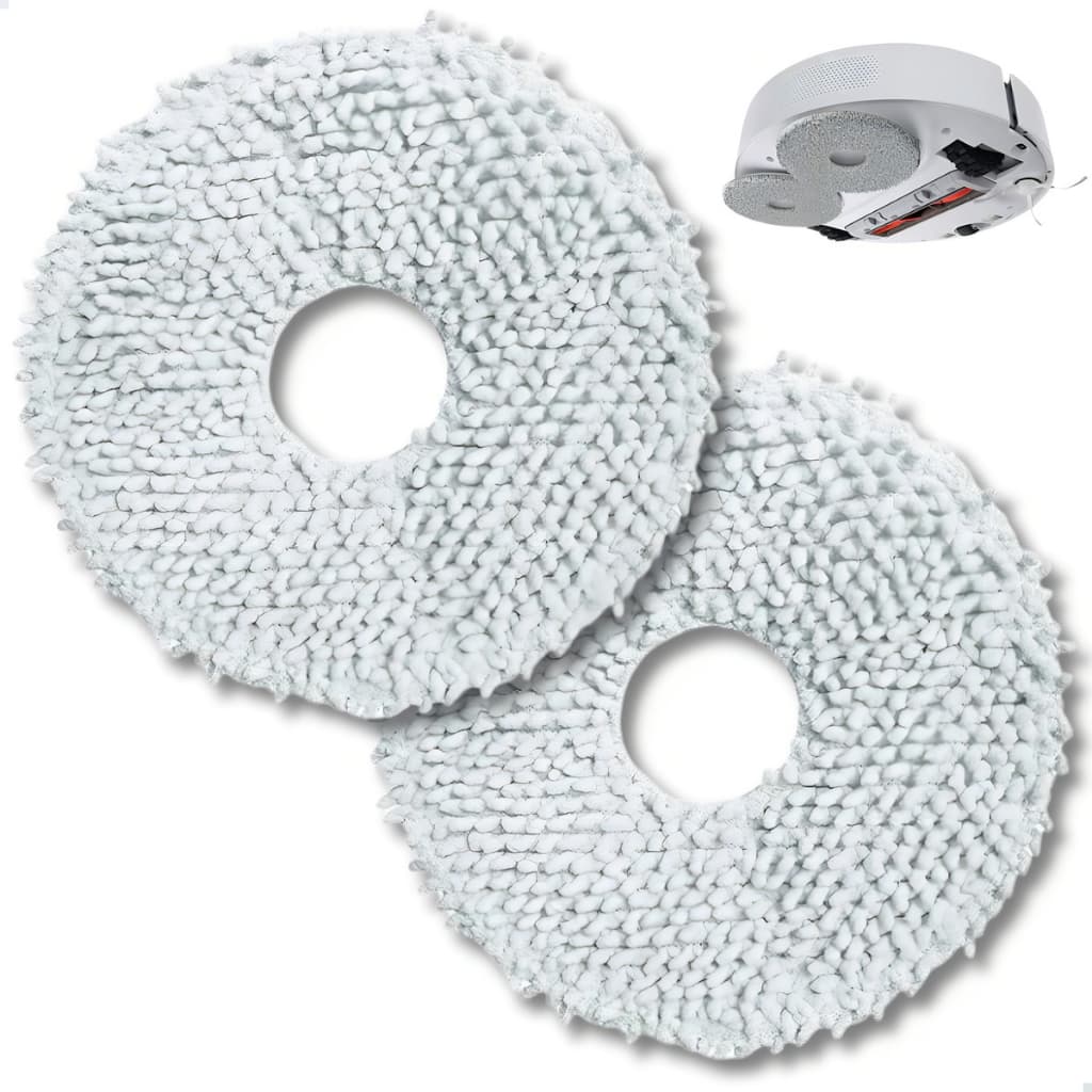 Kit Esfregão Mop Premium Aspirador Xiaomi S20+/S40/ X20+/X10+/ S10+ c/ 2Unidades