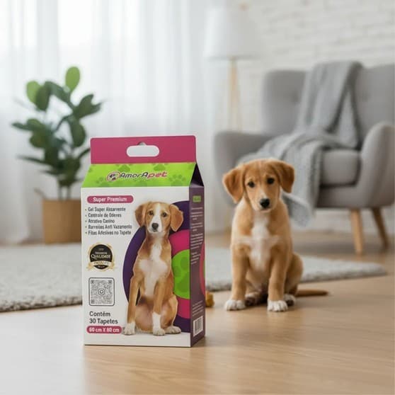 Tapete Higiênico Descartável para Cachorro 30 unidades 80x60cm Super Premium Branco